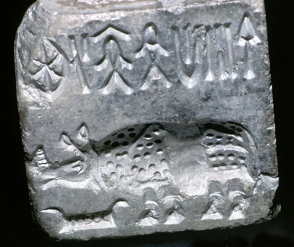 Steatite seal with Rhinoceros, Indus Valley, Mohenjo-Daro, 2500 - 2000 BC