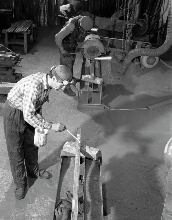 Framed Print : Steel bars being cut to size at J Beardshaw & Sons, Sheffield, South Yorkshire, 1963 Framed Print : Steel bars being cut to size at J Beardshaw & Sons, Sheffield, South Yorkshire, 1963