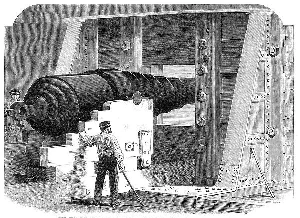 Steel embrasure for the fortifications of Cronstadt, manufactured at Millwall, 1864. Creator: Unknown