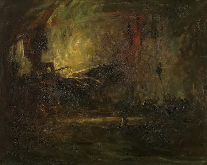 Framed Print : Steel Foundry, 1932. Creator: Armand Jamar Framed Print : Steel Foundry, 1932. Creator: Armand Jamar