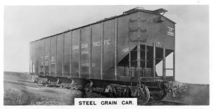 Framed Print : Steel grain car, Canada, c1920s Framed Print : Steel grain car, Canada, c1920s