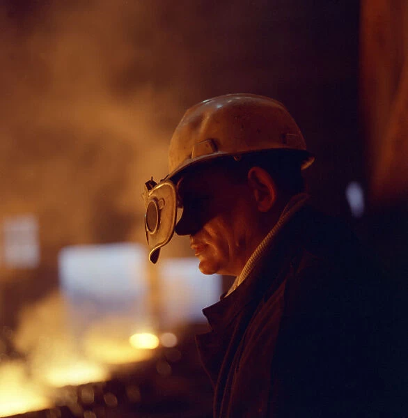 Steelworker, Newton Chambers, Chapeltown, Sheffield, South Yorkshire, 1971. Artist