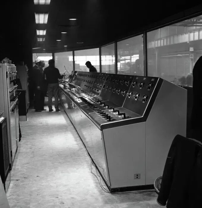 Framed Print : Steelworks control centre, Park Gate Iron & Steel Co, Rotherham, South Yorkshire, 1964 Framed Print : Steelworks control centre, Park Gate Iron & Steel Co, Rotherham, South Yorkshire, 1964