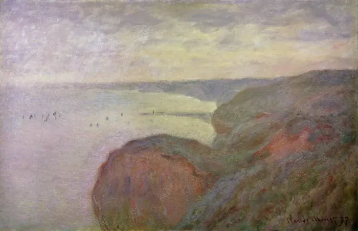 Framed Print : Steep Cliffs near Dieppe, 1897. Artist: Claude Monet Framed Print : Steep Cliffs near Dieppe, 1897. Artist: Claude Monet