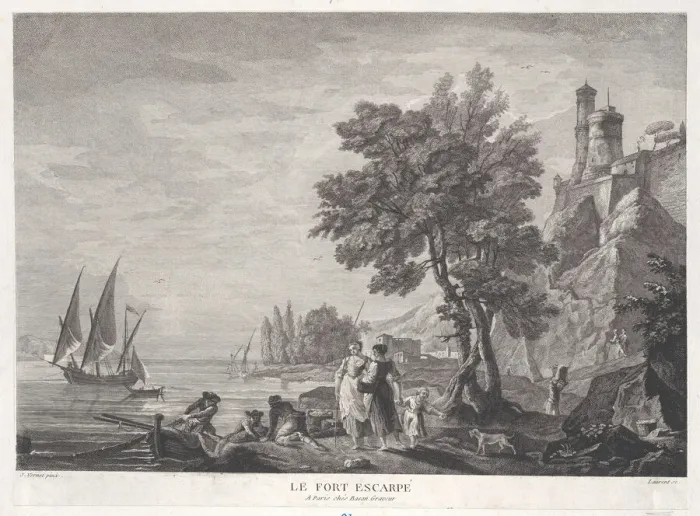 Framed Print : The Steep Fort, ca. 1750-1800. Creator: Pierre Francois Laurent Framed Print : The Steep Fort, ca. 1750-1800. Creator: Pierre Francois Laurent
