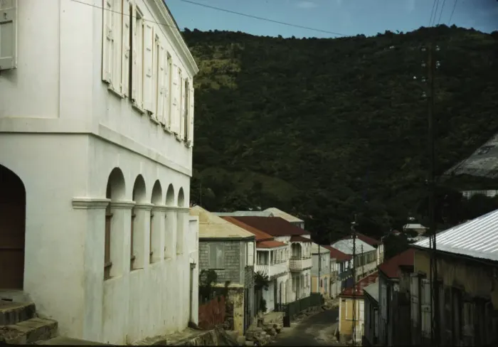 Framed Print : One of the steep streets on the hillsides, Charlotte Amalie, St. Thomas Island, Virgin Islands, 1941 Creator: Jack Delano Framed Print : One of the steep streets on the hillsides, Charlotte Amalie, St. Thomas Island, Virgin Islands, 1941 Creator: Jack Delano