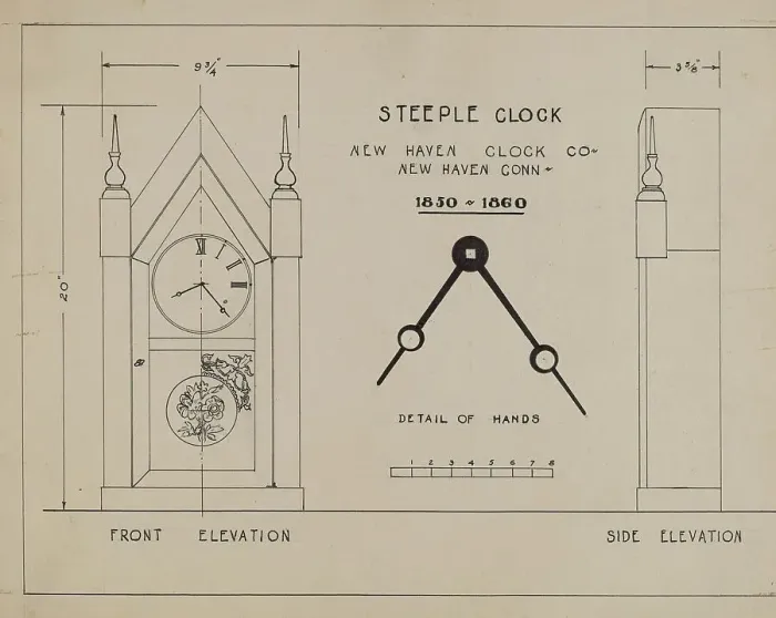 Framed Print : Steeple Clock, 1935 / 1942. Creator: Unknown Framed Print : Steeple Clock, 1935 / 1942. Creator: Unknown