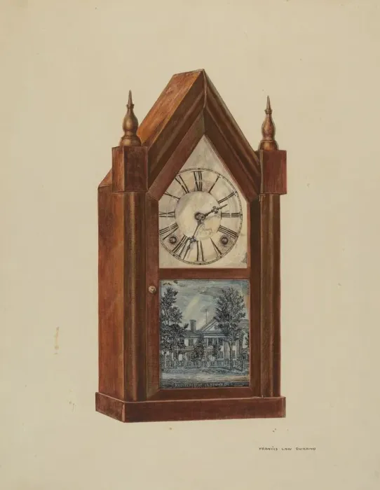 Framed Print : Steeple Clock, 1938. Creator: Francis Law Durand Framed Print : Steeple Clock, 1938. Creator: Francis Law Durand