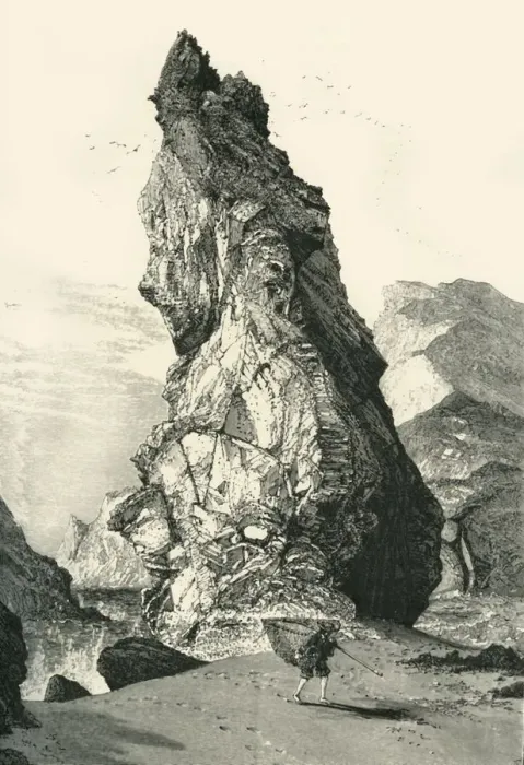 Framed Print : The Steeple, Kynance Cove, c1870 Framed Print : The Steeple, Kynance Cove, c1870