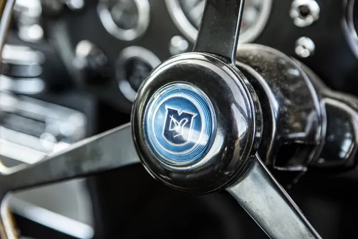 Framed Print : Steering wheel boss of a 1965 Aston Martin DB5. Creator: Unknown Framed Print : Steering wheel boss of a 1965 Aston Martin DB5. Creator: Unknown