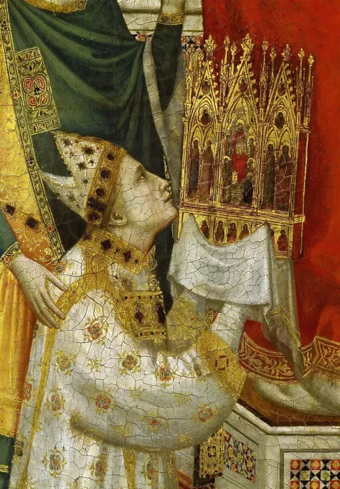 Framed Print : Stefaneschi Triptych (verso), Detail: Pope Celestine V, ca 1330. Creator: Giotto di Bondone (1266-1377) Framed Print : Stefaneschi Triptych (verso), Detail: Pope Celestine V, ca 1330. Creator: Giotto di Bondone (1266-1377)
