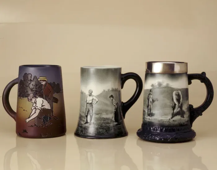 Framed Print : Steins and Loving Mugs, c1899-1910. Artist: Walter Scott-Lenox Framed Print : Steins and Loving Mugs, c1899-1910. Artist: Walter Scott-Lenox