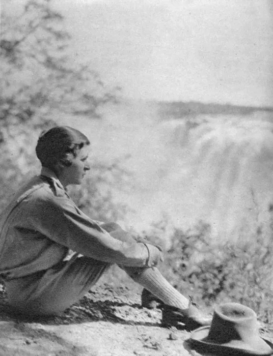 Framed Print : Stella Court Treatt at Victoria falls, Livingstone to Broken Hill, Northern Rhodesia, 1925 (1927). Artist: Thomas A Glover Framed Print : Stella Court Treatt at Victoria falls, Livingstone to Broken Hill, Northern Rhodesia, 1925 (1927). Artist: Thomas A Glover