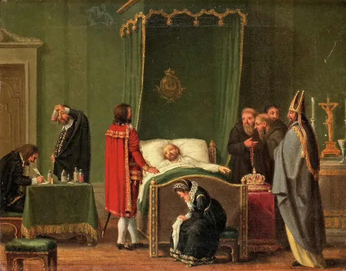 Framed Print : Sten Sture by the Deathbed of King Charles VIII of Sweden Framed Print : Sten Sture by the Deathbed of King Charles VIII of Sweden