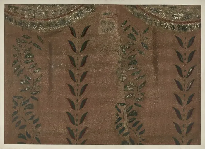 Framed Print : Stencilled Wall, c. 1940. Creator: Michael Lauretano Framed Print : Stencilled Wall, c. 1940. Creator: Michael Lauretano