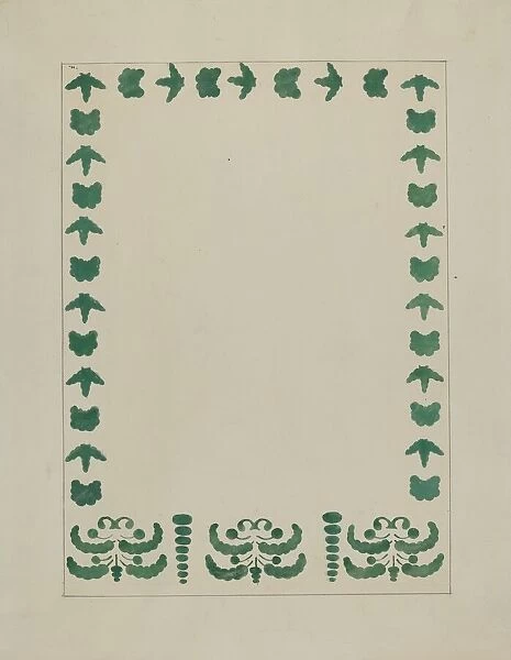Stencilled Wall Decoration, c. 1936. Creator: Ray Holden