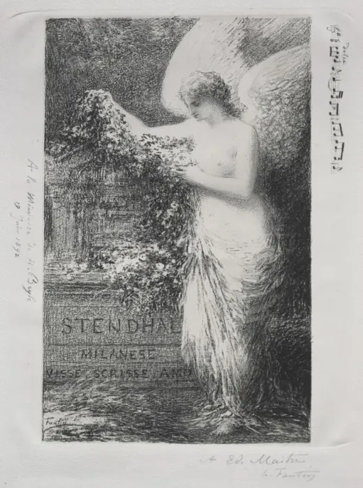 Framed Print : A Stendhal, 1892. Creator: Henri Fantin-Latour (French, 1836-1904) Framed Print : A Stendhal, 1892. Creator: Henri Fantin-Latour (French, 1836-1904)