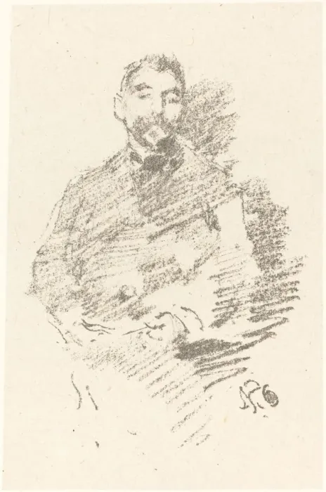 Framed Print : Stephane Mallarme, 1892. Creator: James Abbott McNeill Whistler Framed Print : Stephane Mallarme, 1892. Creator: James Abbott McNeill Whistler