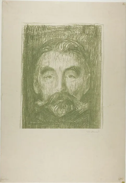 Framed Print : Stéphane Mallarmé, 1897. Creator: Edvard Munch Framed Print : Stéphane Mallarmé, 1897. Creator: Edvard Munch