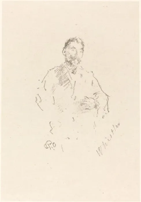 Framed Print : Stephane Mallarme, No. 2, 1892. Creator: James Abbott McNeill Whistler Framed Print : Stephane Mallarme, No. 2, 1892. Creator: James Abbott McNeill Whistler