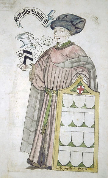 Stephen Broun, Lord Mayor of London 1438-1439 and 1448-1449, in aldermanic robes, c1450