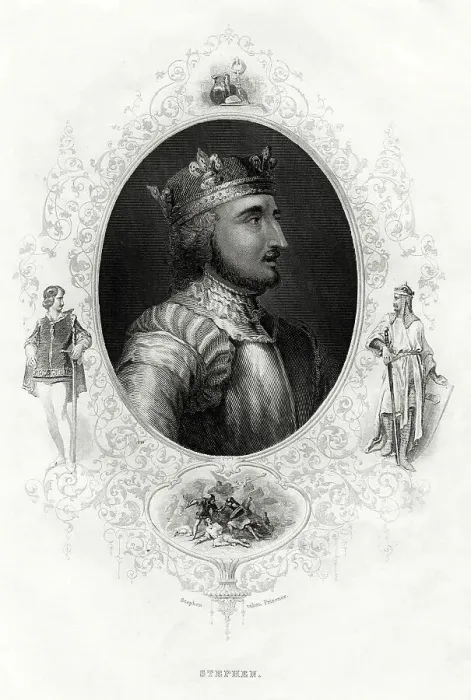 Framed Print : Stephen, the last Norman King of England, 1860 Framed Print : Stephen, the last Norman King of England, 1860
