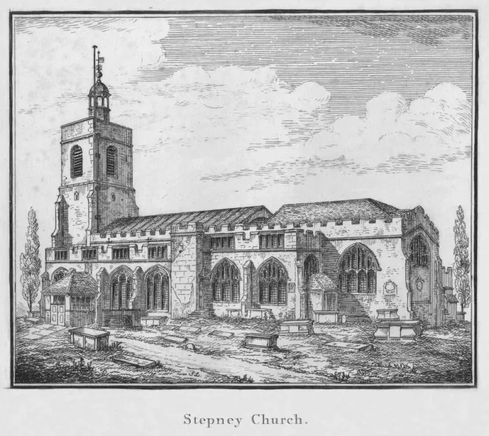 Framed Print : Stepney Church, c1792 Framed Print : Stepney Church, c1792