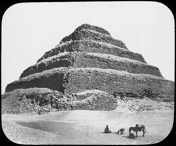 Stepped pyramid of King Djoser, Saqqara, Egypt, c1890. Artist: Newton & Co
