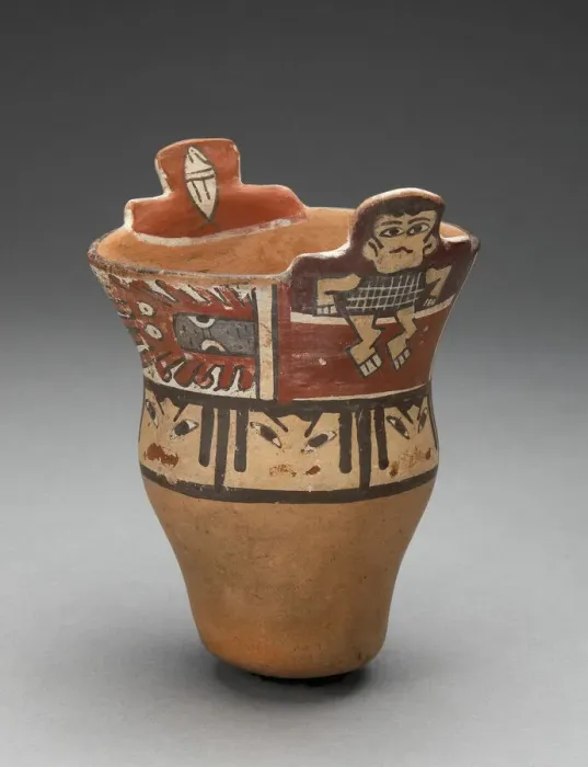 Framed Print : Stepped-Rim Beaker Depicting Human Figures, Faces, and Abstract Motifs, 180 B. C. / A. D. 500 Framed Print : Stepped-Rim Beaker Depicting Human Figures, Faces, and Abstract Motifs, 180 B. C. / A. D. 500