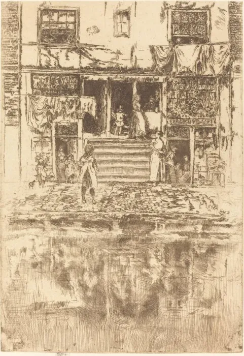 Framed Print : Steps, Amsterdam, 1889. Creator: James Abbott McNeill Whistler Framed Print : Steps, Amsterdam, 1889. Creator: James Abbott McNeill Whistler