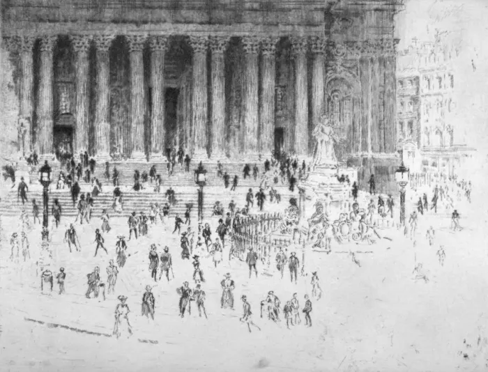 Framed Print : Steps outside the west front of St Pauls Cathedral, City of London, 1900. Artist Framed Print : Steps outside the west front of St Pauls Cathedral, City of London, 1900. Artist