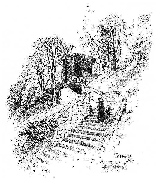 The Hundred Steps, Windsor Castle, c1888. Artist: Herbert Arthur