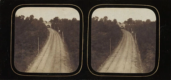 [Stereographic View of Paris-Lyon Railroad Tracks with Ghost'
