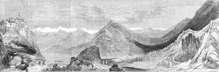 Framed Print : The Stereorama at Cremorne Gardens - panorama of the route to Italy, via the St. Gothard Pass, 1860. Creator: Smyth Framed Print : The Stereorama at Cremorne Gardens - panorama of the route to Italy, via the St. Gothard Pass, 1860. Creator: Smyth