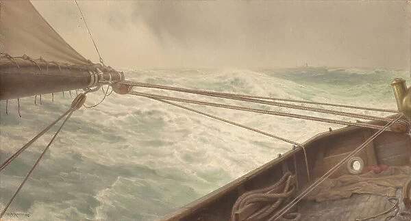 Stern of the Alda, rough seas, 1905. Creator: Henry Brokman