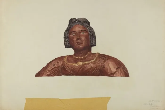 Framed Print : Stern Piece: Pocahontas, c. 1939. Creator: Albert Ryder