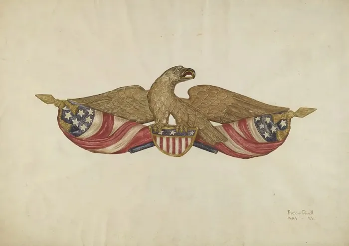 Framed Print : Sternboard Eagle, 1935 / 1942. Creator: F. W. Powell