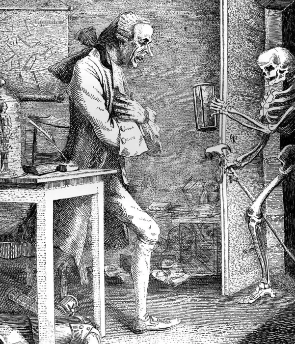 Framed Print : Sterne and Death. 1768. Artist: Thomas Patch Framed Print : Sterne and Death. 1768. Artist: Thomas Patch