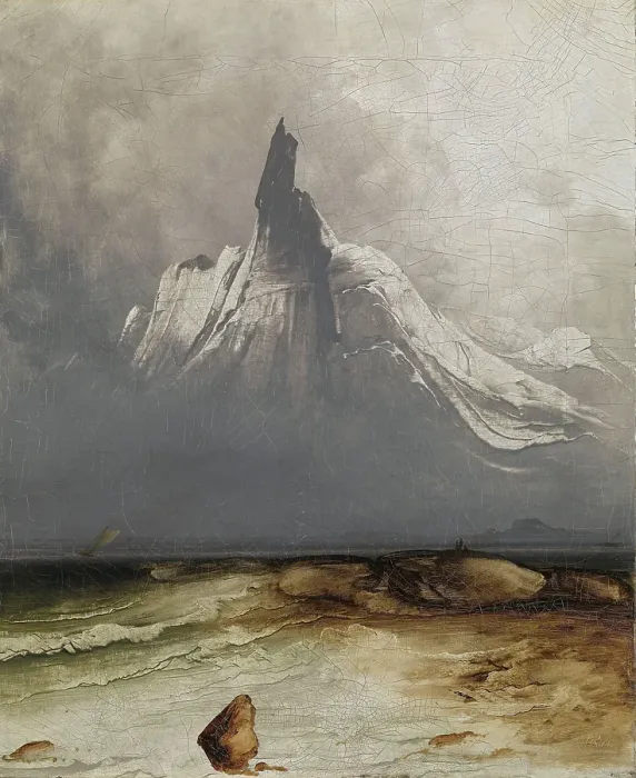 Framed Print : Stetind in Fog, 1864. Creator: Peder Balke Framed Print : Stetind in Fog, 1864. Creator: Peder Balke