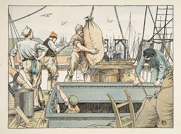 The Stevedore, from Four and Twenty Toilers, pub. 1900 (colour lithograph)