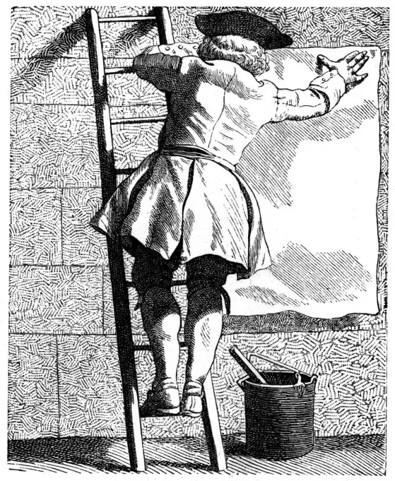 Framed Print : Bill Sticker, 1737-1742. Artist: Bouchardon Framed Print : Bill Sticker, 1737-1742. Artist: Bouchardon