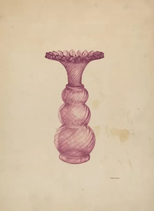 Framed Print : Stiegel Vase, c. 1938. Creator: G. A. Spangenberg Framed Print : Stiegel Vase, c. 1938. Creator: G. A. Spangenberg