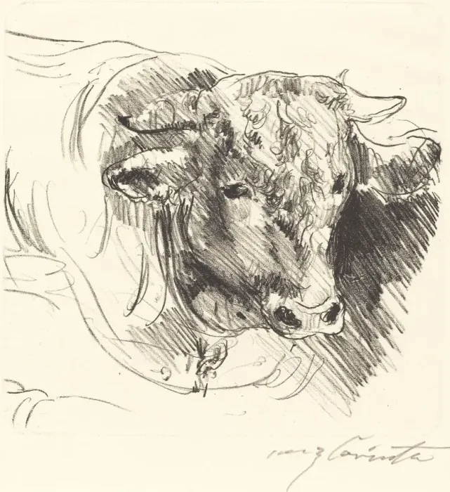 Framed Print : Stierkopf (Head of a Steer), 1912. Creator: Lovis Corinth Framed Print : Stierkopf (Head of a Steer), 1912. Creator: Lovis Corinth