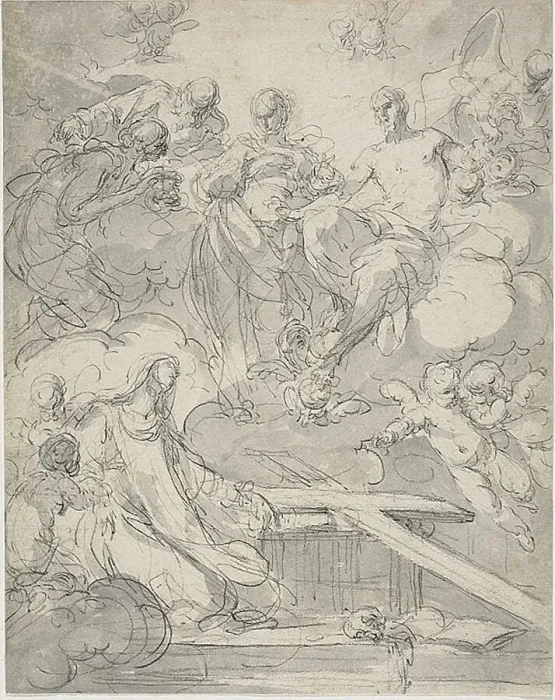 Framed Print : Stigmatization of Santa Maria Maddalena de Pazzi, 1750 / 1760. Creator: Giovanni Domenico Ferretti da Imola Framed Print : Stigmatization of Santa Maria Maddalena de Pazzi, 1750 / 1760. Creator: Giovanni Domenico Ferretti da Imola