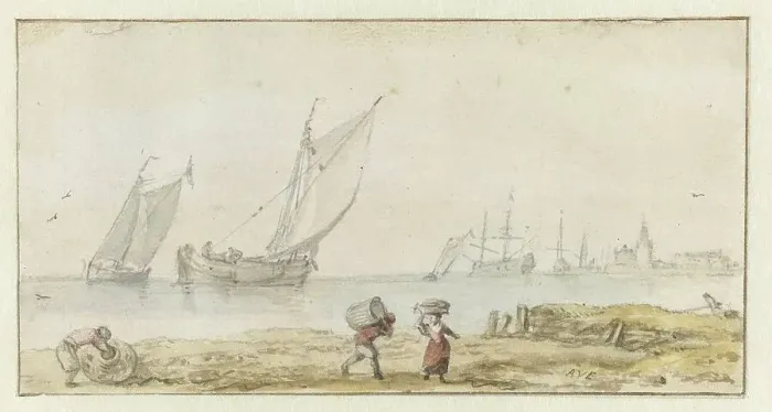 Framed Print : Stil water, 1631-1675. Creator: Allart van Everdingen