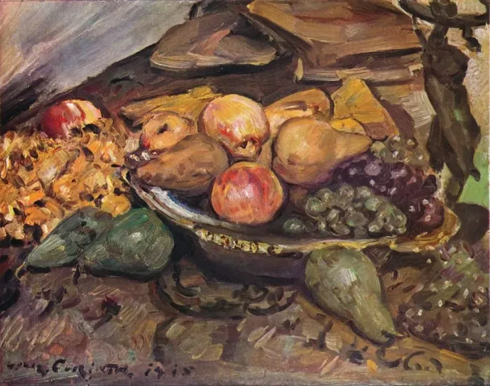 Framed Print : Still-Life with Fruit, c20th century. Artist: Lovis Corinth Framed Print : Still-Life with Fruit, c20th century. Artist: Lovis Corinth