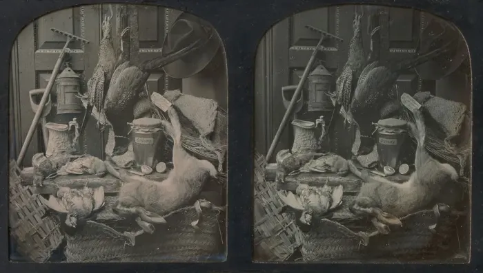 Framed Print : Still-life of Game with Rake and Onion Jar, 1854 or later Framed Print : Still-life of Game with Rake and Onion Jar, 1854 or later
