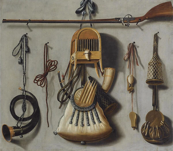 Still-Life with Hunting Equipment. Artist: Leemans, Johannes (1633-1688)