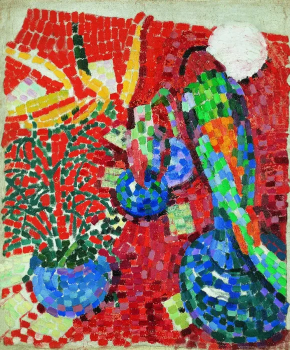 Framed Print : Still-life with a Parrot, 1907. Artist: Delaunay, Robert (1885-1941) Framed Print : Still-life with a Parrot, 1907. Artist: Delaunay, Robert (1885-1941)