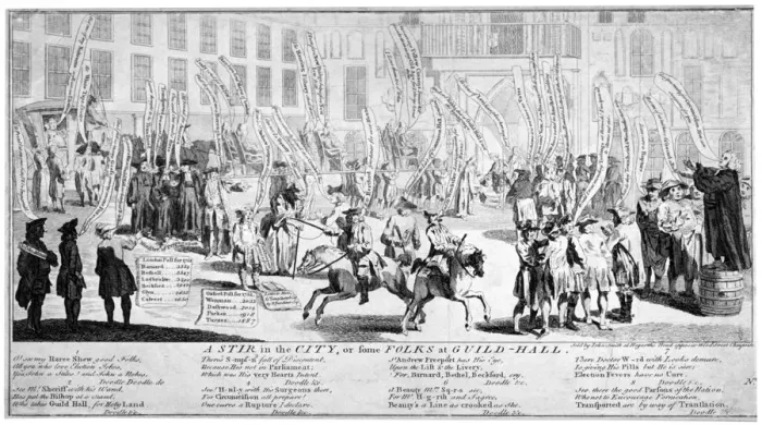 Framed Print : A stir in the City, or some folks at Guild-hall, 1754 Framed Print : A stir in the City, or some folks at Guild-hall, 1754